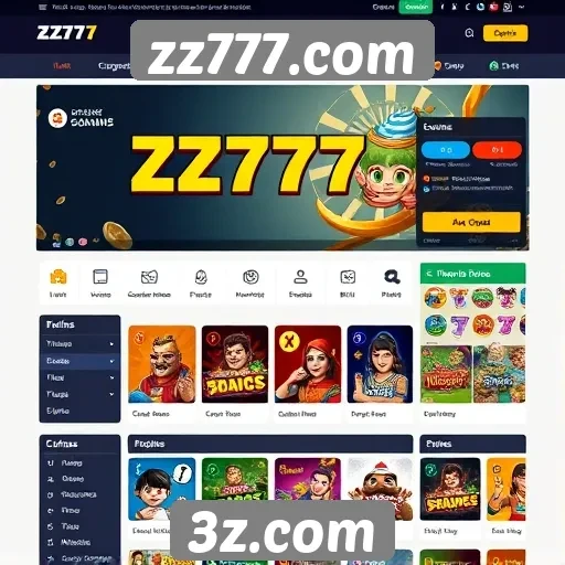 Interface do usuário do site zz777.com é intuitiva